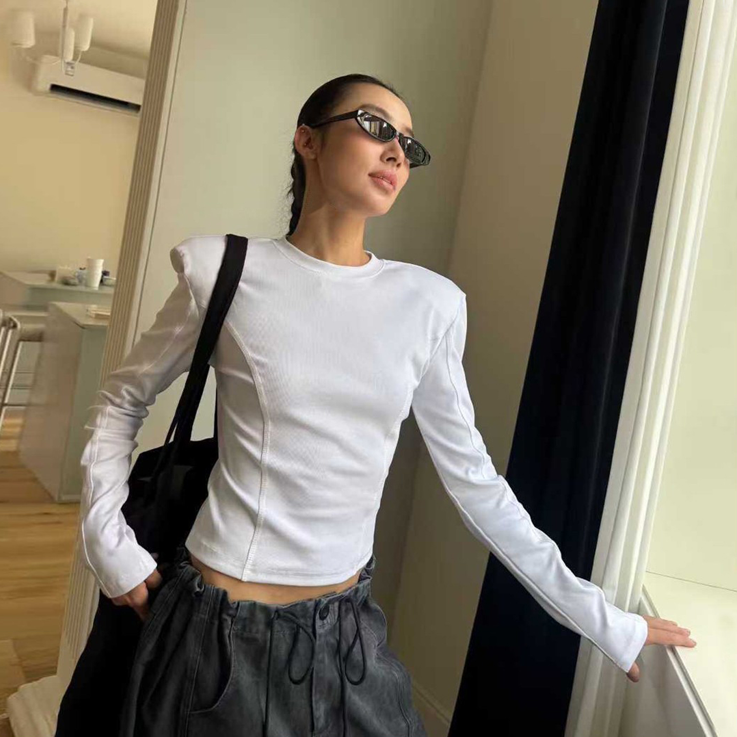 黑色打底衫女秋冬内搭