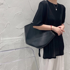 面膜t恤女短袖微透薄款垫肩t恤女夏大码宽松超薄防晒衫中长款上衣