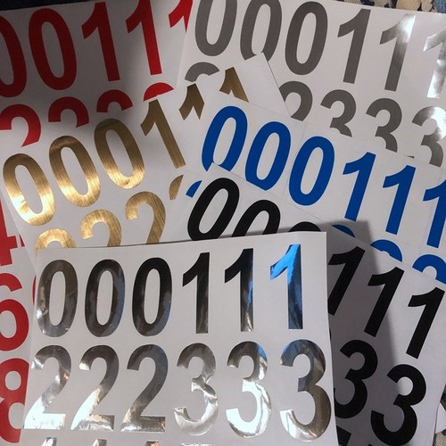 防水黑白多色数字字母随意贴纸