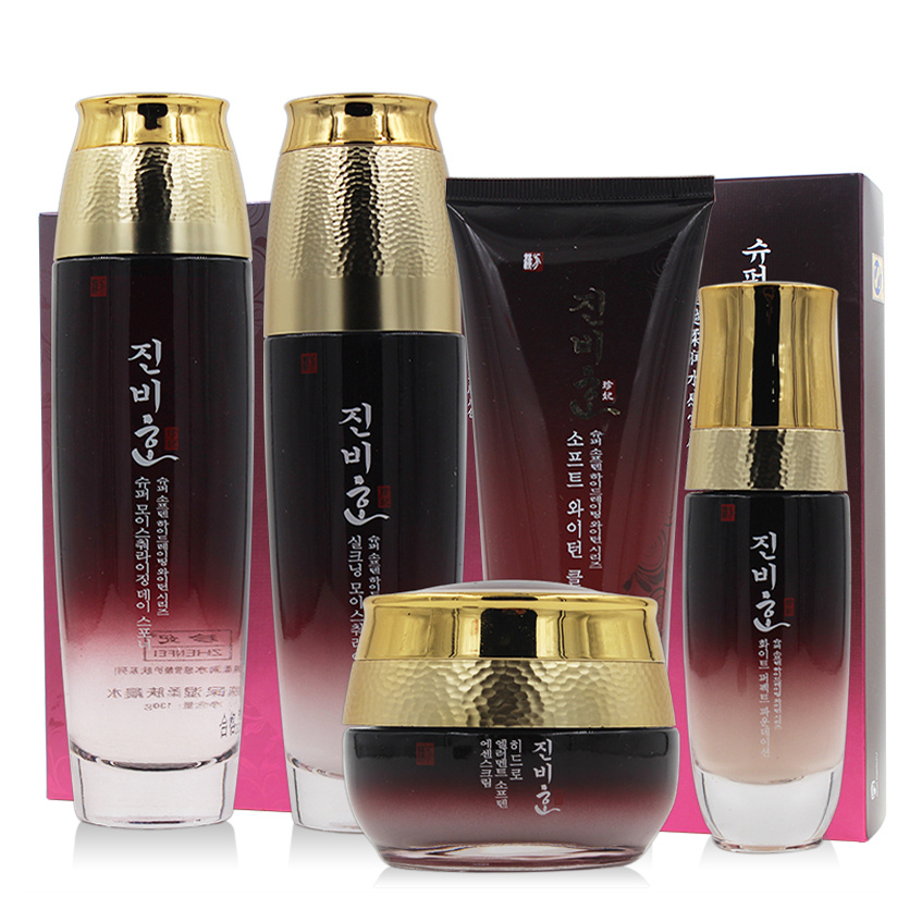 正品珍妃超越柔润水感雪颜五件套装礼盒柔肤水粉底液保湿补水滋润