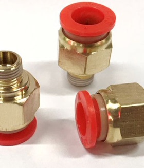 现货供应红色胶盖气动接头PC10-01  PC10-02 PC10-03