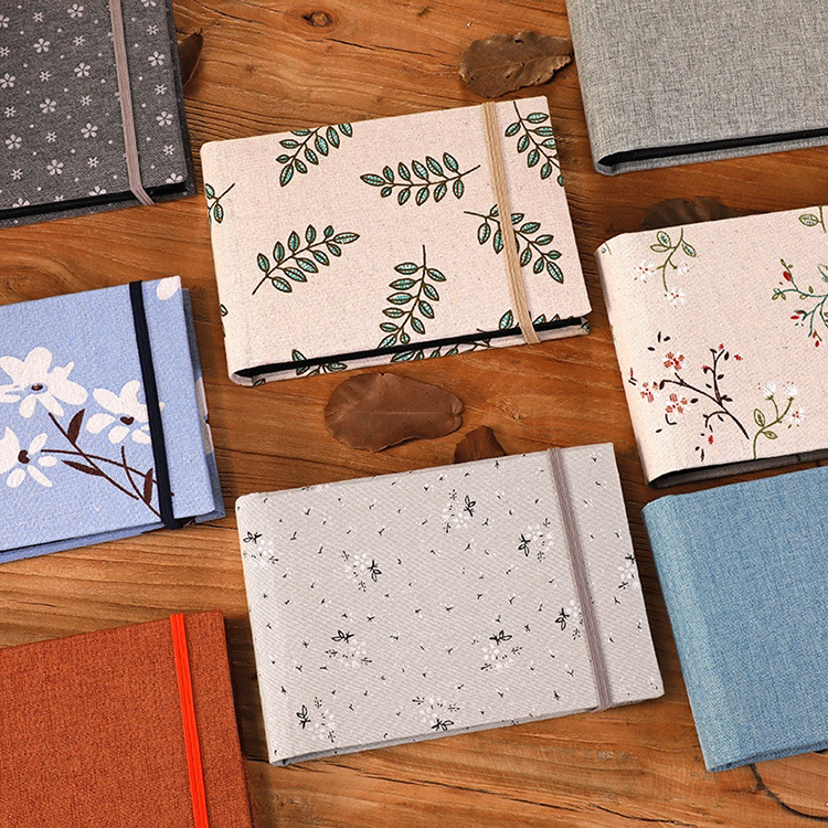 家庭装包邮相册影集6寸100张黑底内页插页式册小清新布面纪念册本