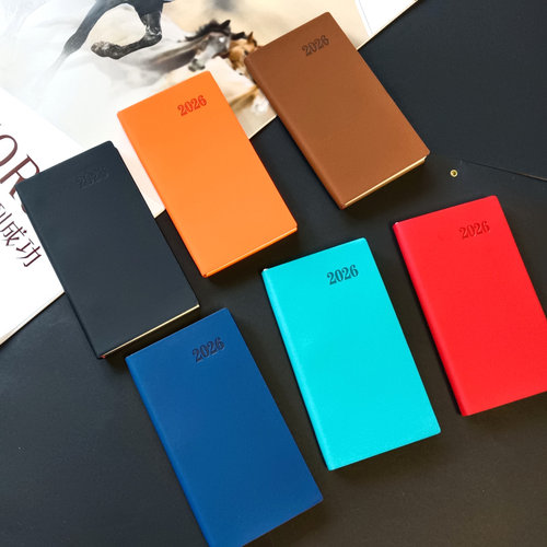 2026年效率手册A6小号日历本48K工作日志记事计划笔记本定制LOGO