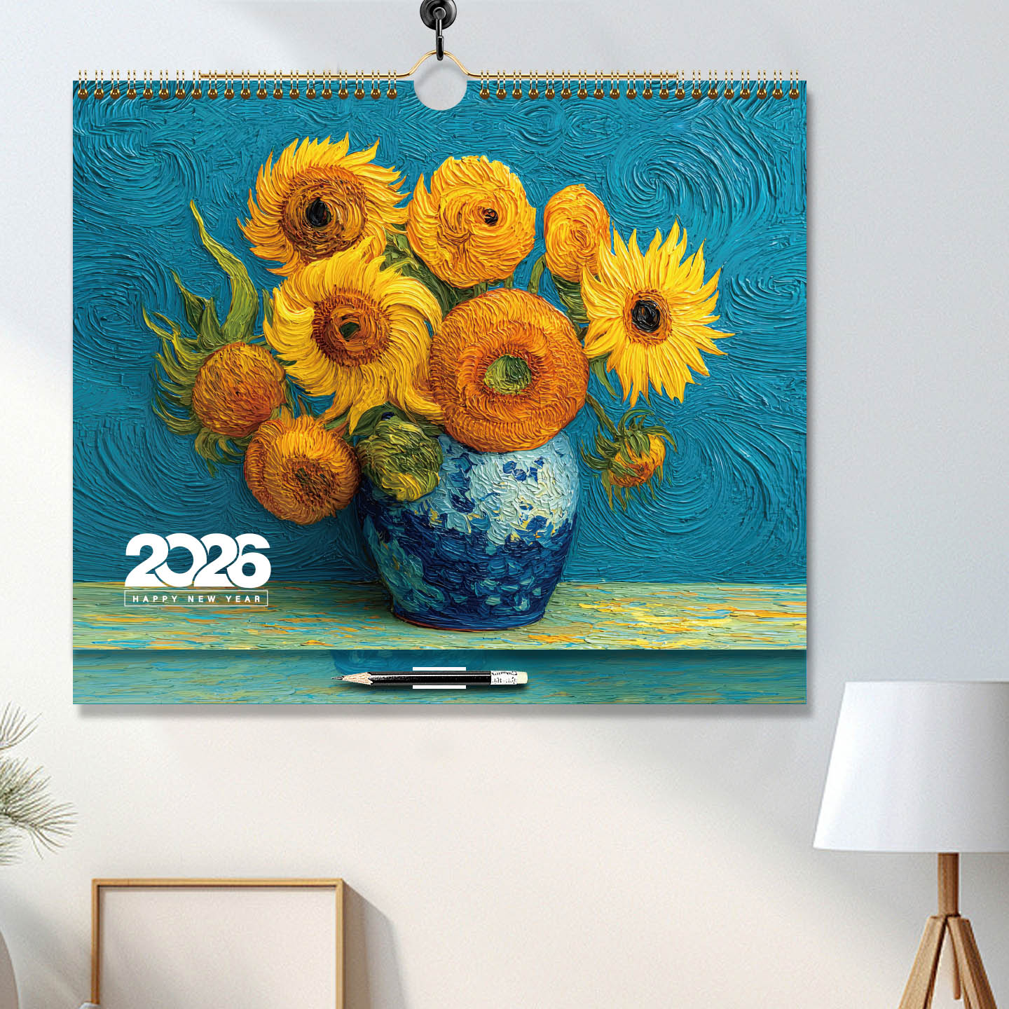 2026外贸挂历跨境英文挂墙日历亚马逊月历海外月计划表日程本定制