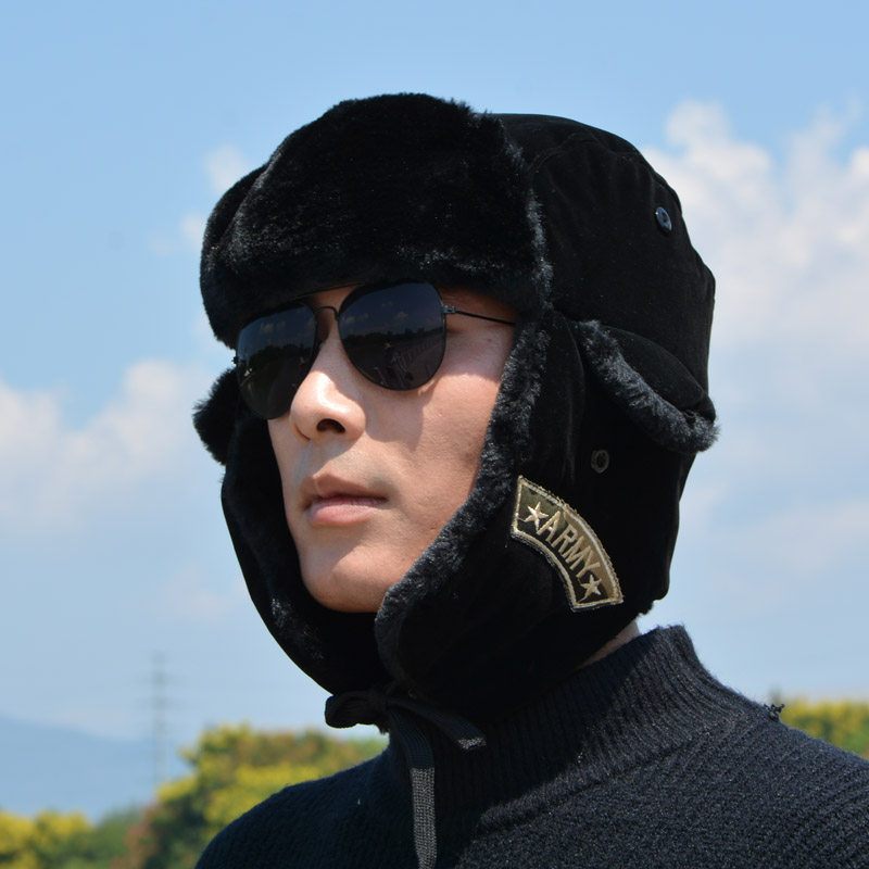 ARMY冬季雷锋帽男潮东北保暖护耳帽棉防寒秋冬帽子防寒棉帽冬帽