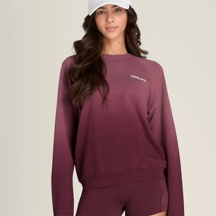 代购wilson威尔胜Classic Crew女网球运动服简约经典休闲卫衣套头