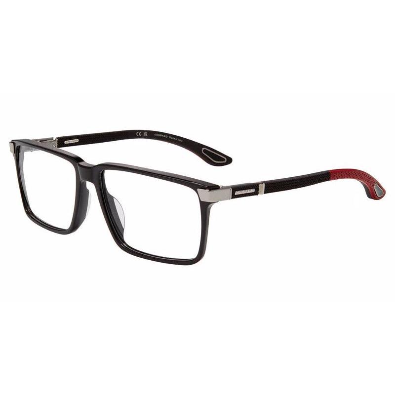 Chopard男士眼镜架方形全框黑色金属装饰商务日常佩戴眼镜框