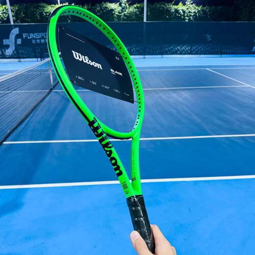 代购Wilson Blade 100L V8 威尔胜亮霓虹绿轻便控球锦标赛网球拍
