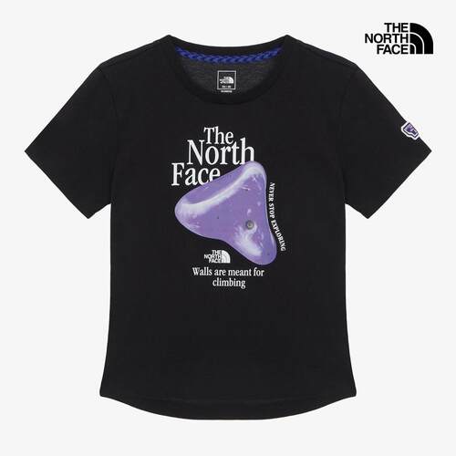 海外代购THE NORTH FACE/北面女士运动T恤透气速干圆领印花
