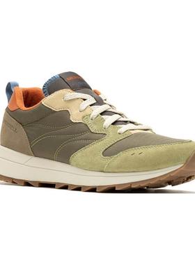 代购Merrell迈乐男士徒步鞋防滑耐磨轻便缓震绿色低帮系带厚底