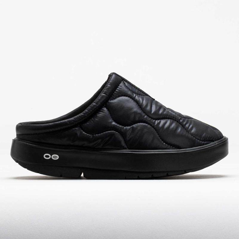 代购Oofos男士拖鞋减震保暖透气黑色轻量绗缝设计闭孔泡沫