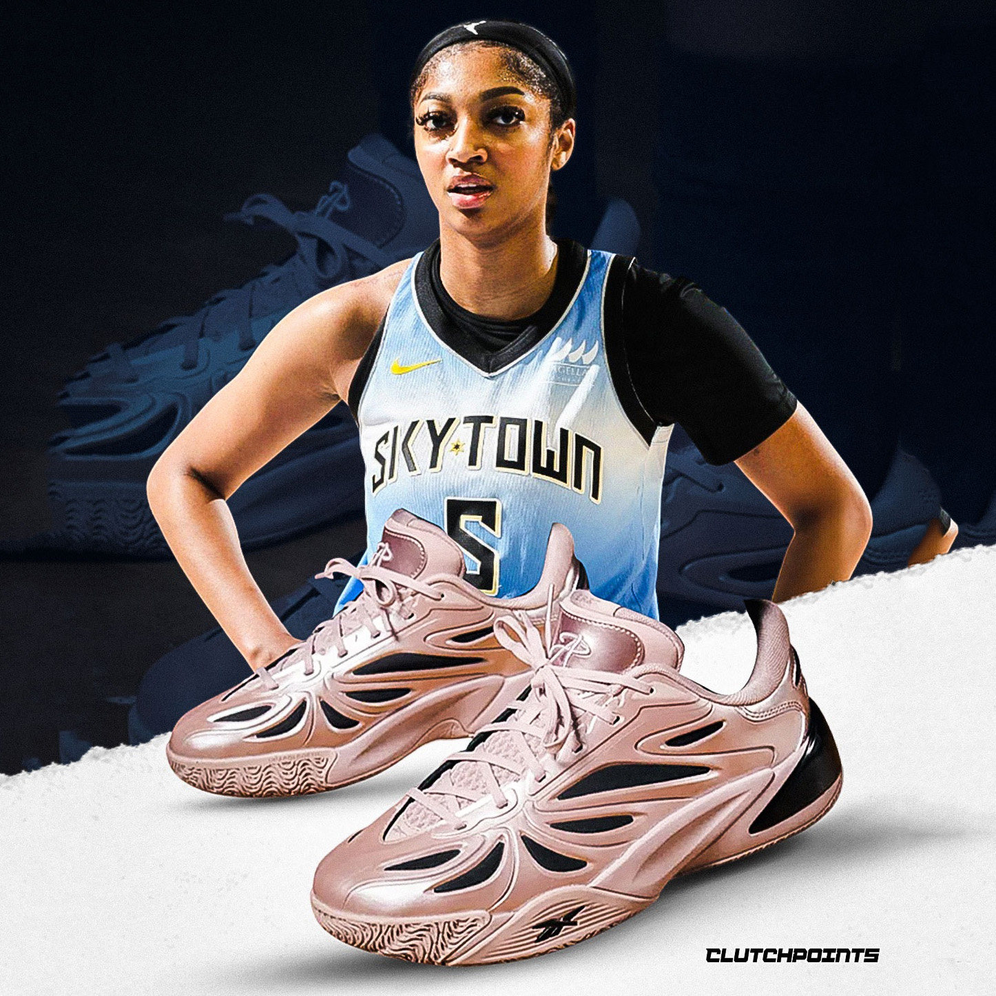 代购Reebok Angel Reese 1玫瑰尘埃里斯篮球鞋NBA芝加哥天空队