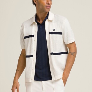 Lafayette 透气马球衫 Wilson 网球T恤短袖 Knit Button Polo衫