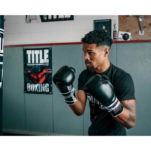 代购Title Boxing男女拳套训练护手皮革系带拳击健身手套复古