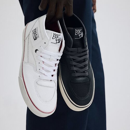 代购VANS Half Cab Decon网眼透气做旧街头休闲帆布复古中帮板鞋