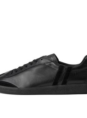 代购Patrick男士运动板鞋舒适脚感轻便防滑耐用黑色天然皮革绒面