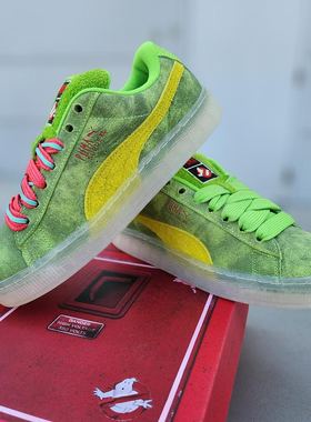 代购GHOSTBUSTERS  PUMA Suede XL Slimer捉鬼敢死队联名绿恶作