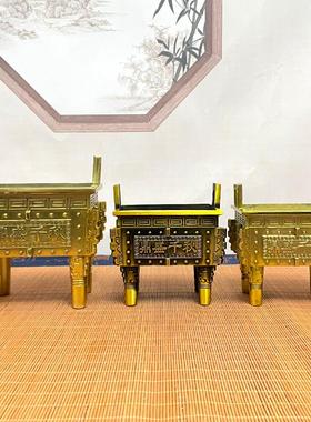 黄铜方鼎鼎盛千秋聚财鼎