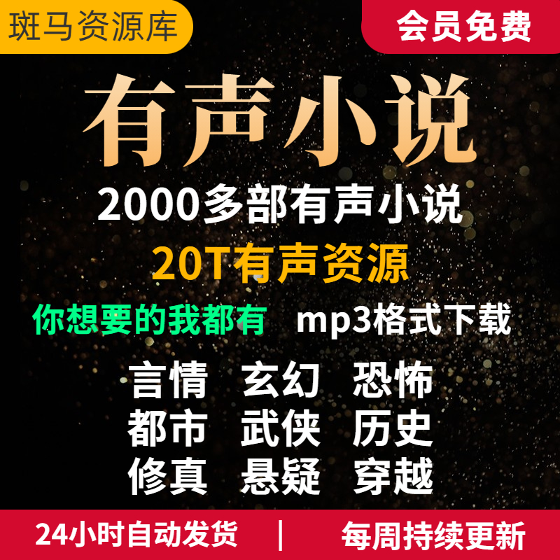 有声小说mp3可下载找小说车载老人听书玄幻言情都市儿童故事音频 商务/设计服务 设计素材/源文件 原图主图