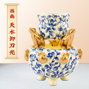 正品原装2026马年李居明吉祥物西南天水卸刀光摆件七赤位客厅摆设