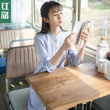裙子收腰显瘦气质棉麻长袖 连衣裙 初秋成熟衬衫 秋季 女装 2019年新款