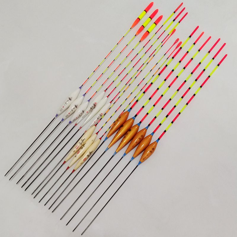 钓鱼浮漂套装盒装鱼标溪流竿竞技野钓鱼飘立式站漂巴尔杉木浮标