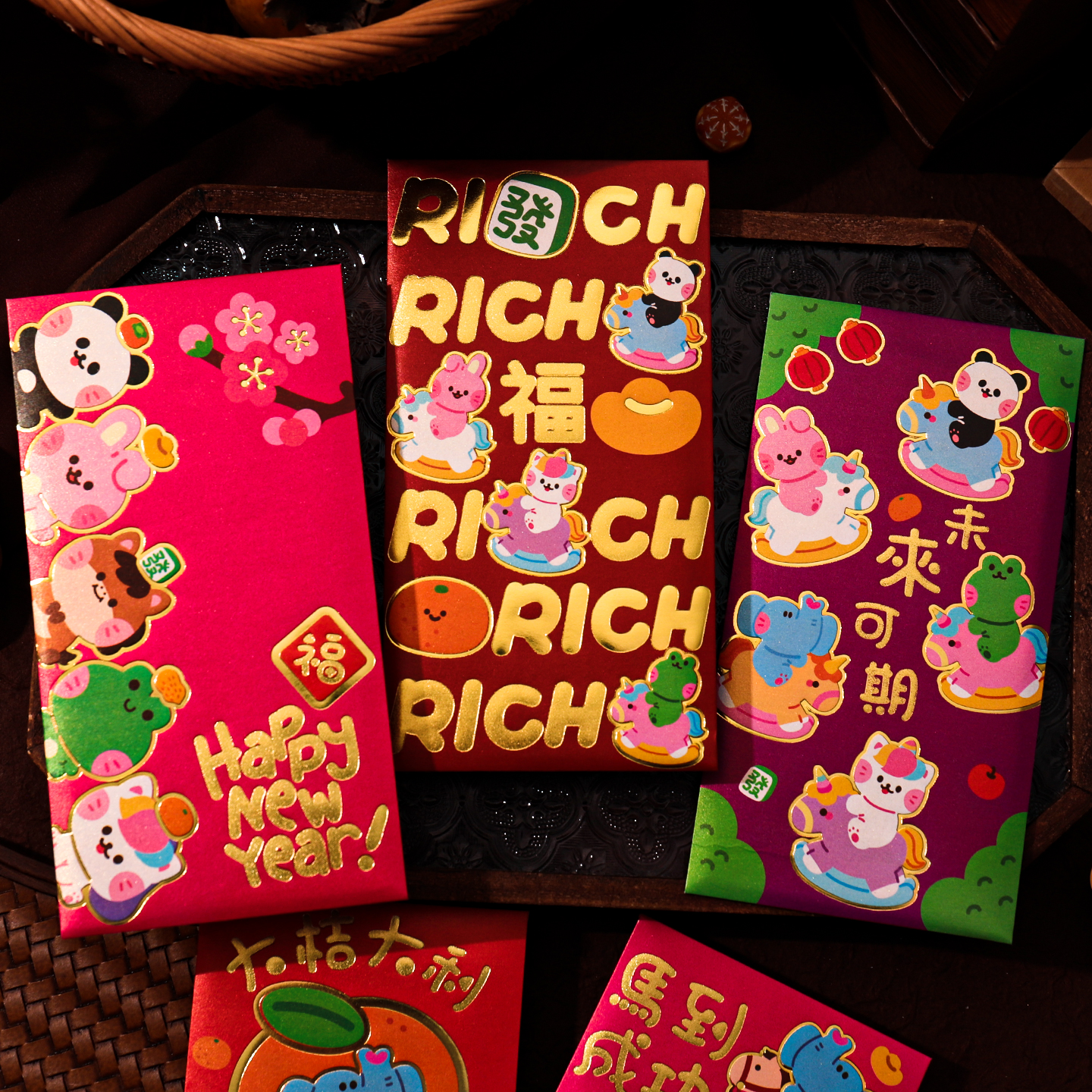 马年2026新款港式卡通大号红包创意个性压岁红包高档烫金利是封袋