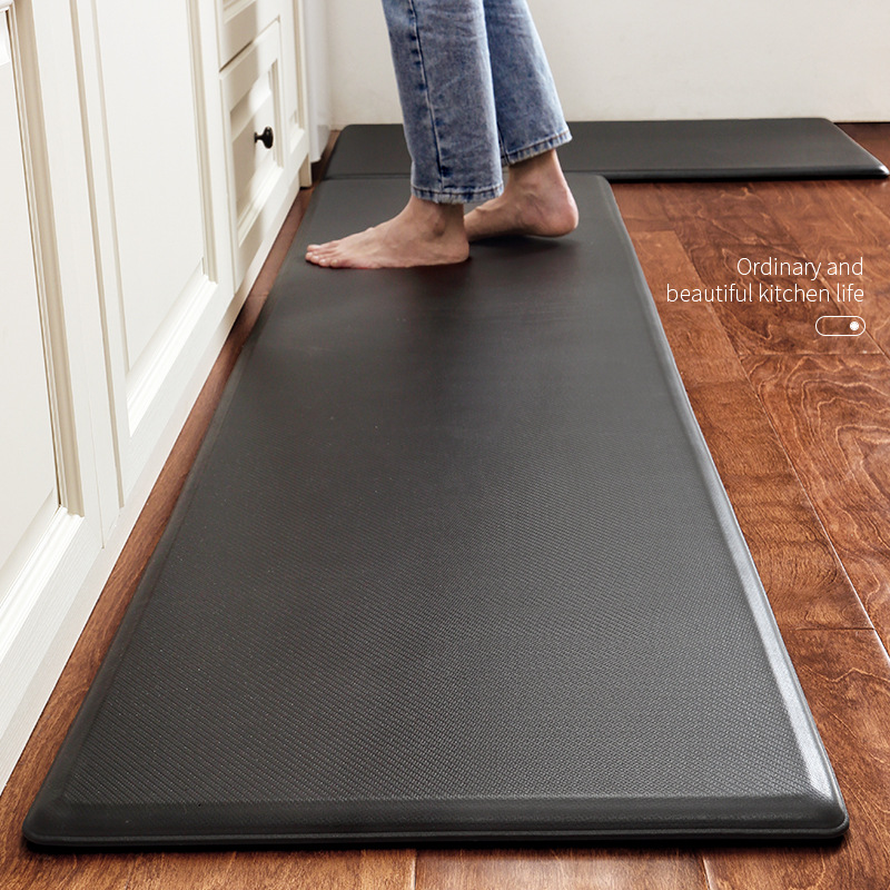 跨境厨房地垫防滑防油可擦免洗专用防水耐脏长条增高加厚皮革脚垫