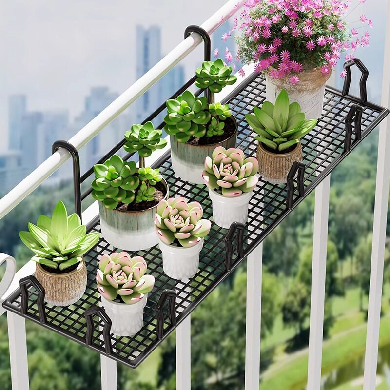 欧式悬挂铁艺栏杆阳台花架护盆窗