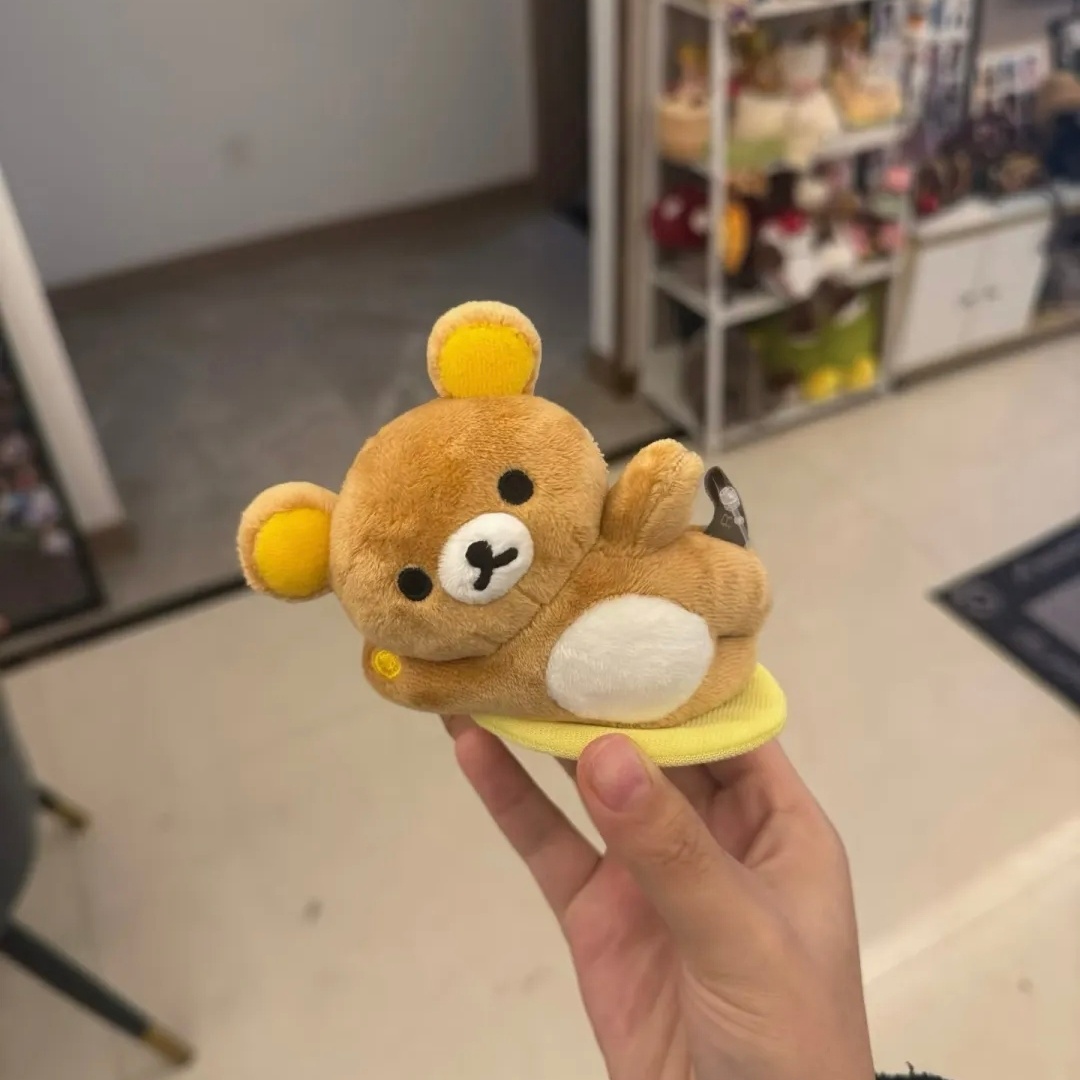 日本ULALOV磁吸躺平轻松熊冰箱贴侧躺松弛熊可爱毛绒玩偶生日礼物