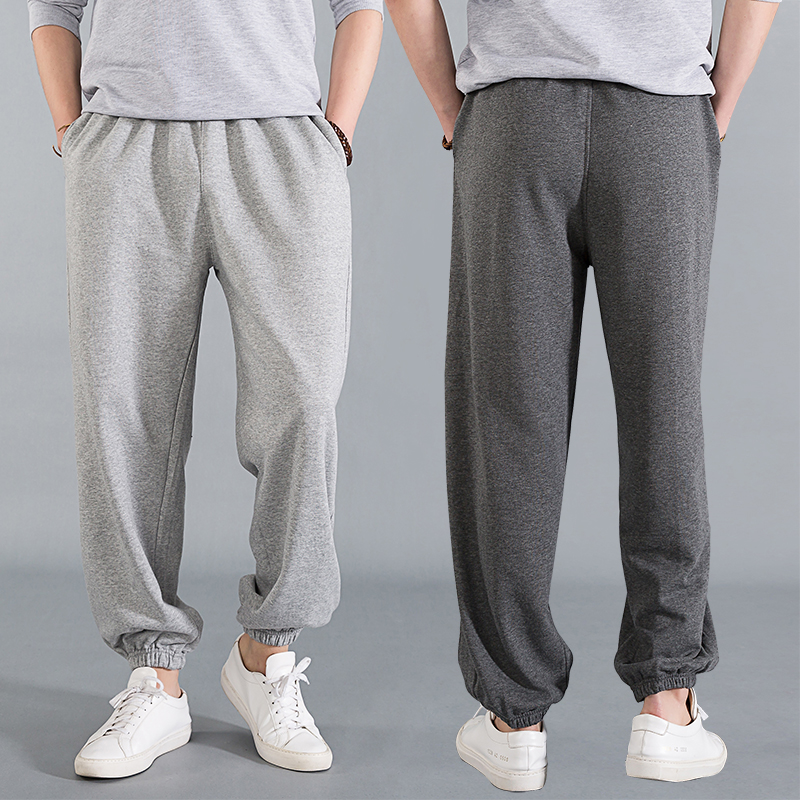 运动裤男宽松加肥加大码卫裤春季新款潮流纯棉篮球裤胖子阔腿裤子