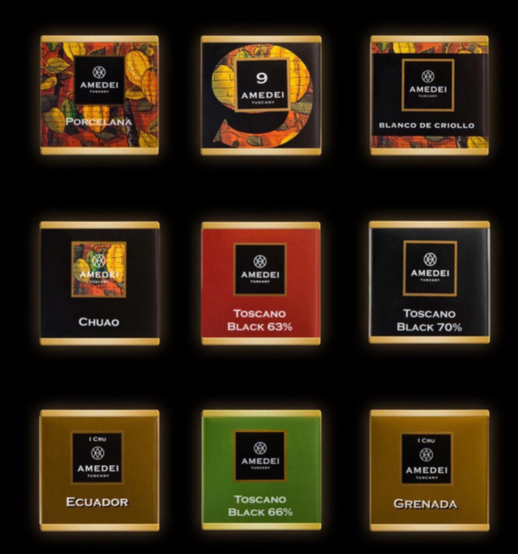 意大利amedei获奖精选黑巧克力小片礼物喜糖牛奶礼物散装试吃进口