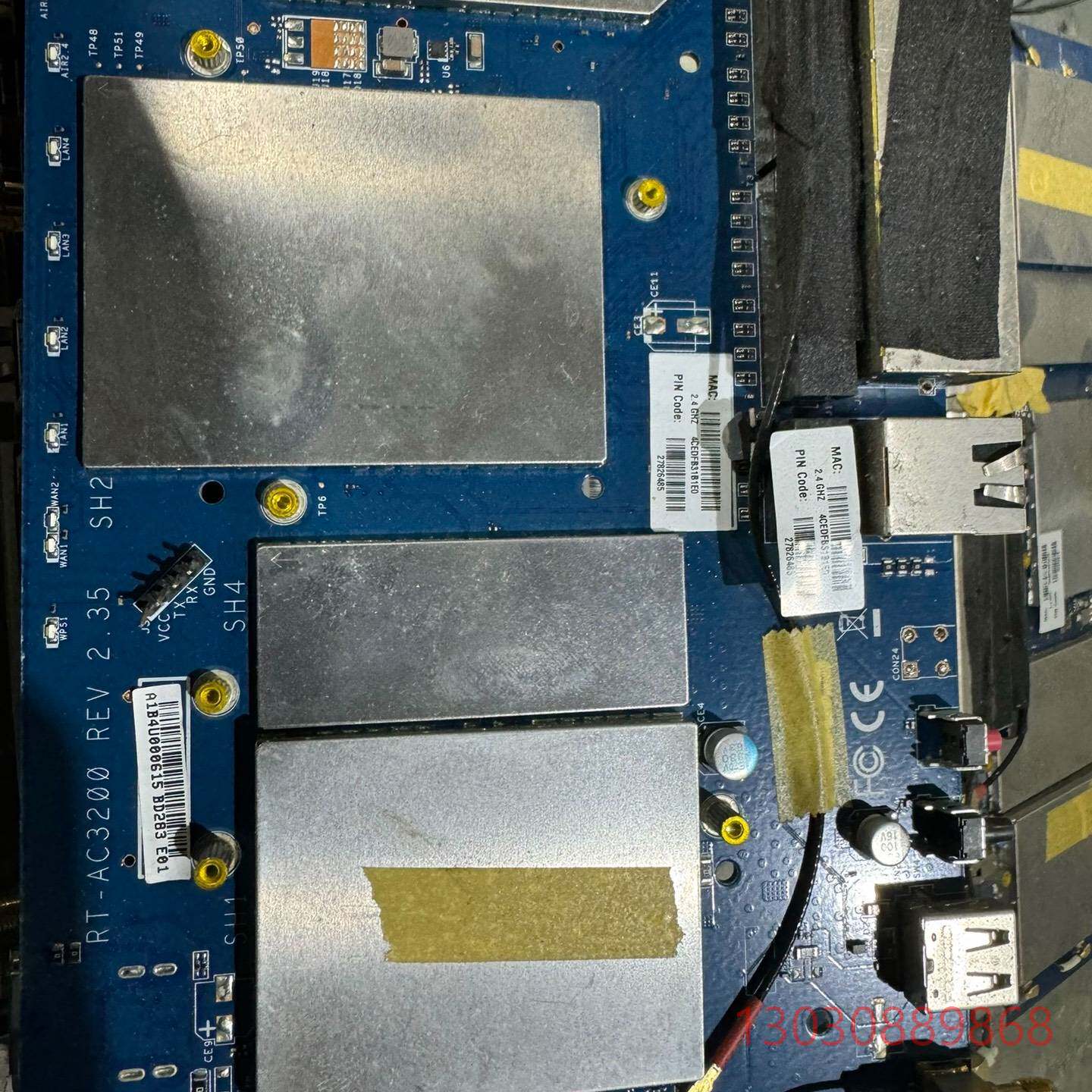 可维修华硕路由器主板RT-AC3200，维修板可以单