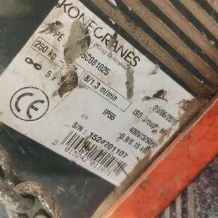 可维修Konecranes科尼环链电动葫芦， 250公斤，