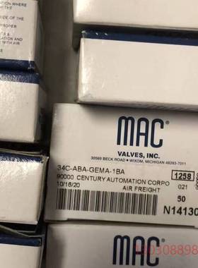 美国原装MAC电磁阀 34C-ABA-GDMA议价