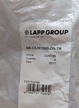 可维修LAPP连接器AB-C5-M12MS-DN-TR项目剩余原议价