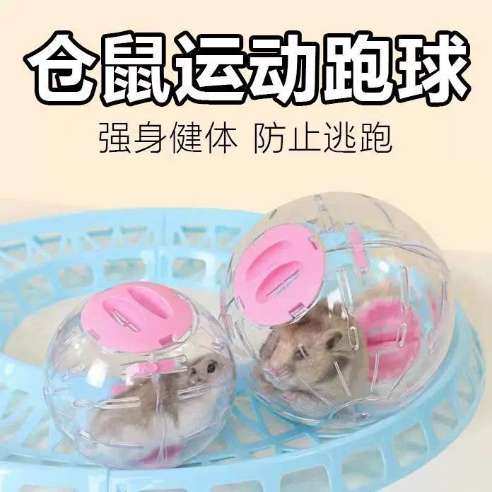 仓鼠跑球跑步机玩具运动健身跑步球滚球水晶球滚轮静音用品