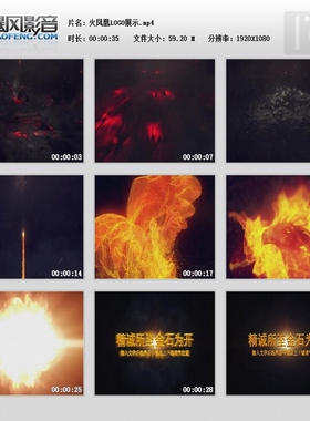 MB13震撼大气火凤凰宣传片头 企业logo标志演绎晚会开场会会模板