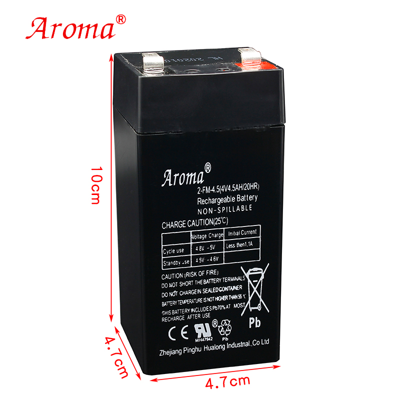Aroma电子秤电池4V4.5ah20HR专用通用计价秤台秤电瓶电瓶2-FM-4.5