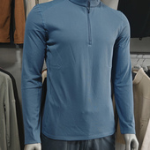 牧高笛25款 弹力登山徒步男女ZM25311005 立领半开胸抓绒衣运动长袖