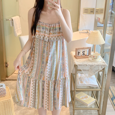 棉绸吊带性感迷人睡衣学生