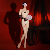 微弹全开交叉油光连身衣油亮丝滑性感撞色连身塑身衣镂空开档丝袜