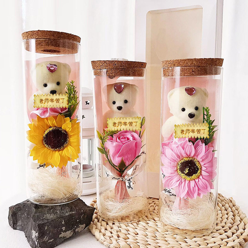 香皂花花束摆件教师节礼