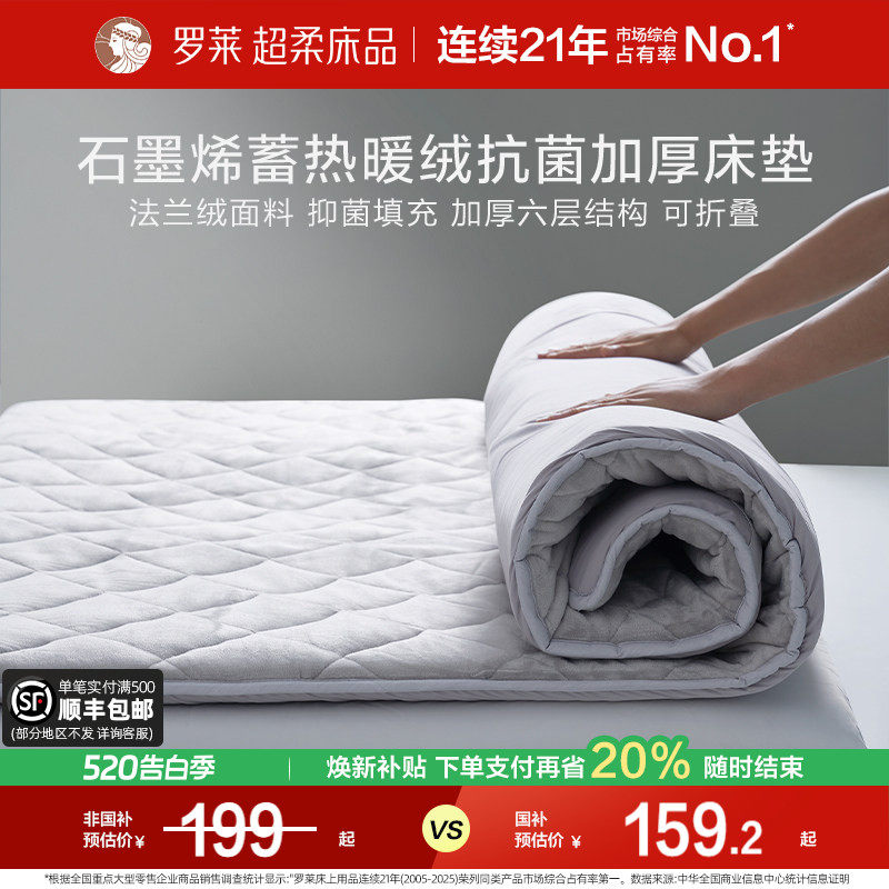 【断码清仓】罗莱家纺床垫床褥子抗菌加厚榻榻米床垫软垫家用卧室
