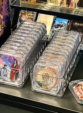 吧唧收纳盒亚克力防潮保护壳75mm方形套二次元原神谷子徽章展示架