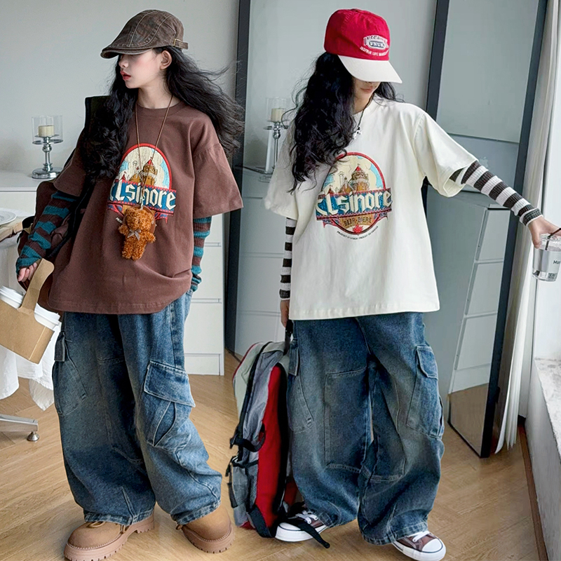 儿童嘻哈街舞演出服2025新款宽松