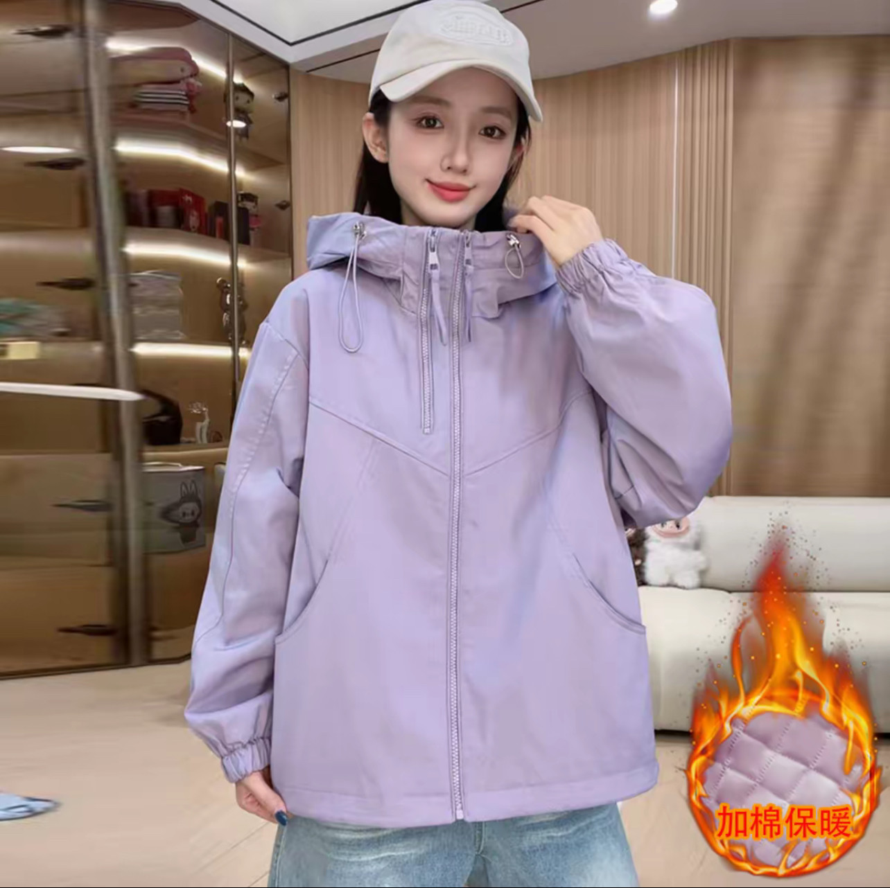 棉服女短款二棉外套秋冬洋气小个子加棉加厚爆款棉服冲锋衣夹克