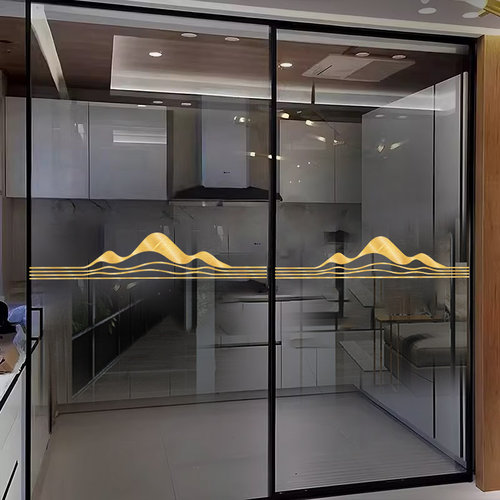 金山银山办公室断防撞腰线玻璃贴