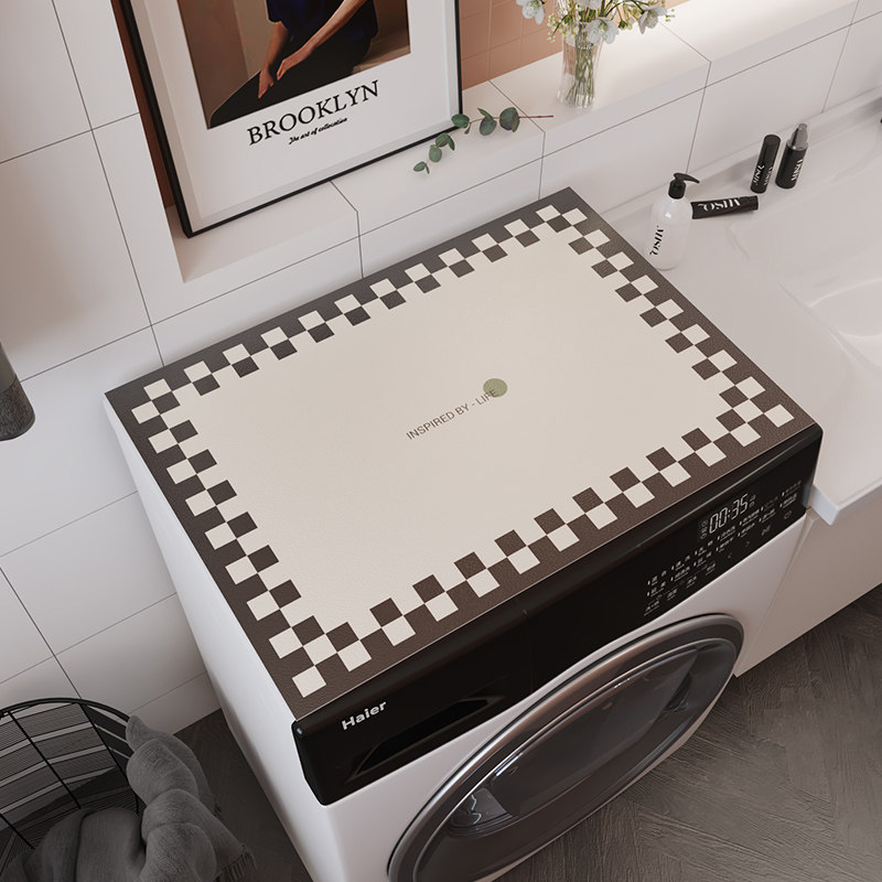 滚筒洗衣机盖布防水防尘pvc皮革床头柜垫子双开冰箱顶部罩布盖巾,居家布艺,万能盖巾,淘宝优惠券,粉丝福利购,淘宝优惠卷