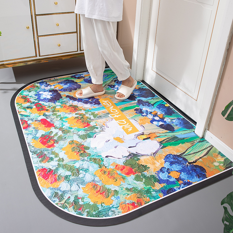 油画地垫门口玄关防滑免洗pvc